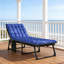 Chaise de patio réglable en acier, chaise d'extérieur inclinable moderne