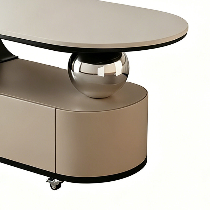 Table basse avec rangement Tressa, H 19,68 po x L 31,49 po x l 15,74 po, Blanc, Noir