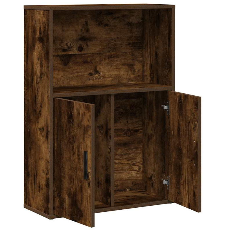 Shevetta 85cm H x 60cm W Bookcase, Smoked Oak