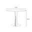 Table de salle à manger ronde en bois massif noyer-318206764