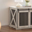 Meuble en bois pour cage de cage de chien avec porte de grange coulissante-1421840617