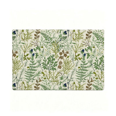 Tapis décoratif doux vert botanique pour chambre d'amis, 120 x 80 cm