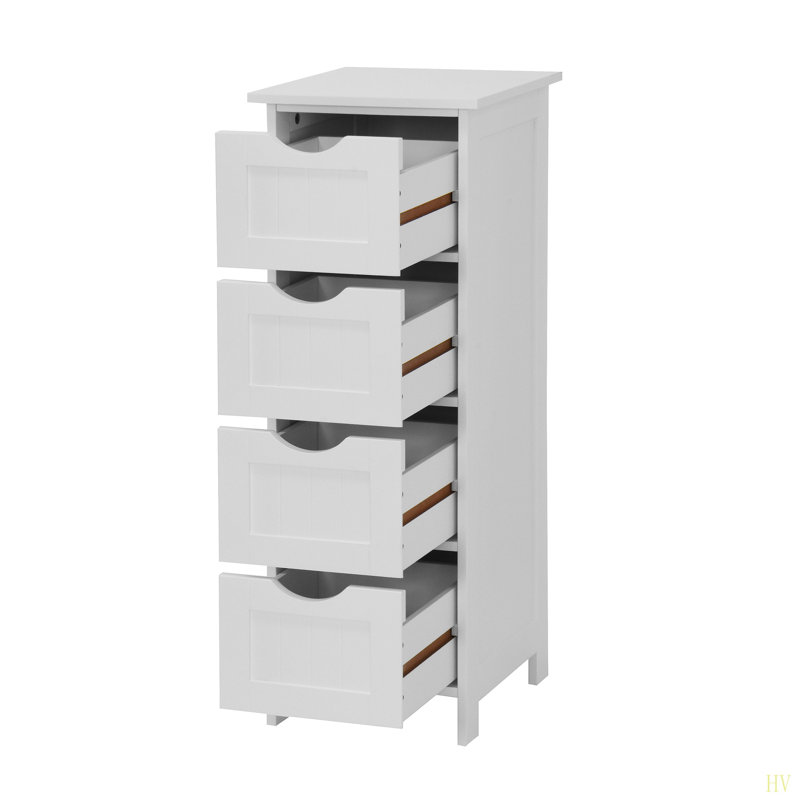 Armoire de rangement pour salle de bain, armoire autoportante avec tiroirs