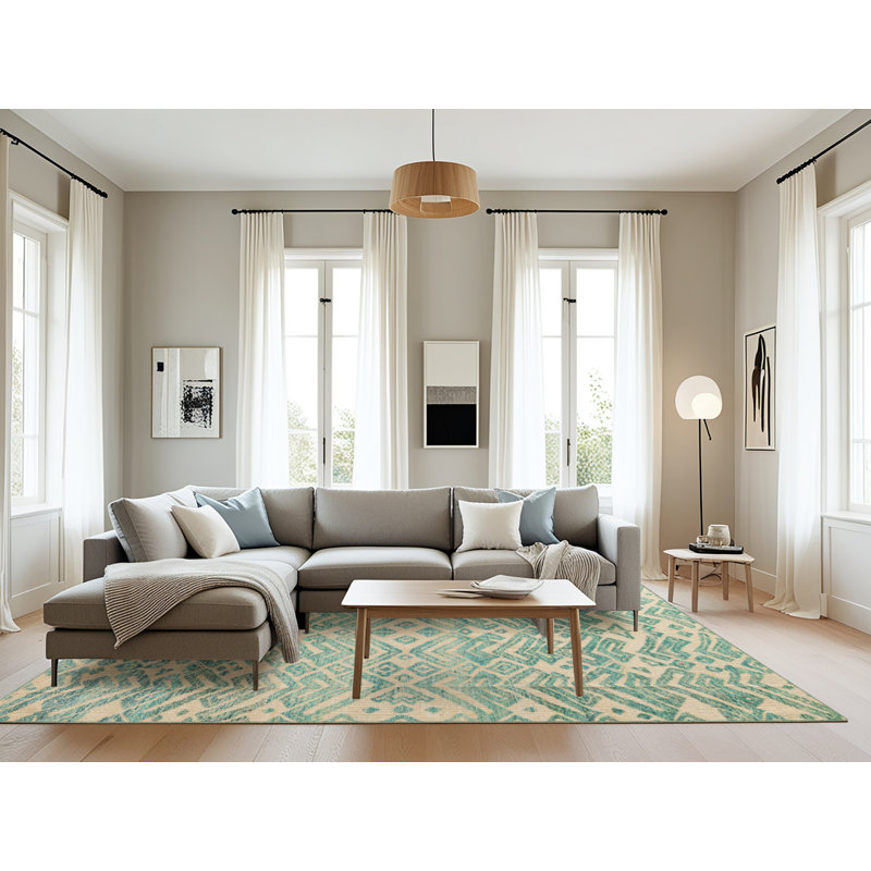 Tapis abstrait moderne 4614, Rectangle 8 pi x 12 pi