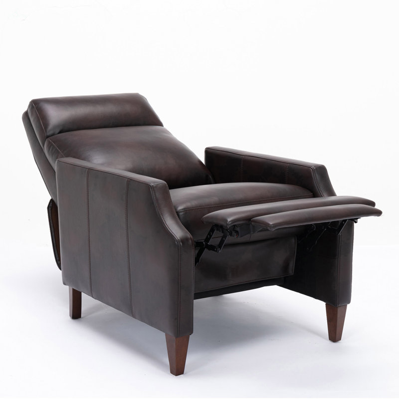 Fauteuil inclinable Biscoe, Similicuir brun