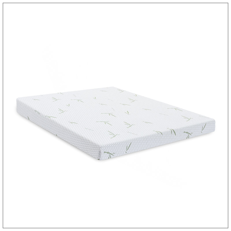 Matelas en mousse viscoélastique double couche 8 pouces avec housse infusée en rayonne de bambou, Lit double