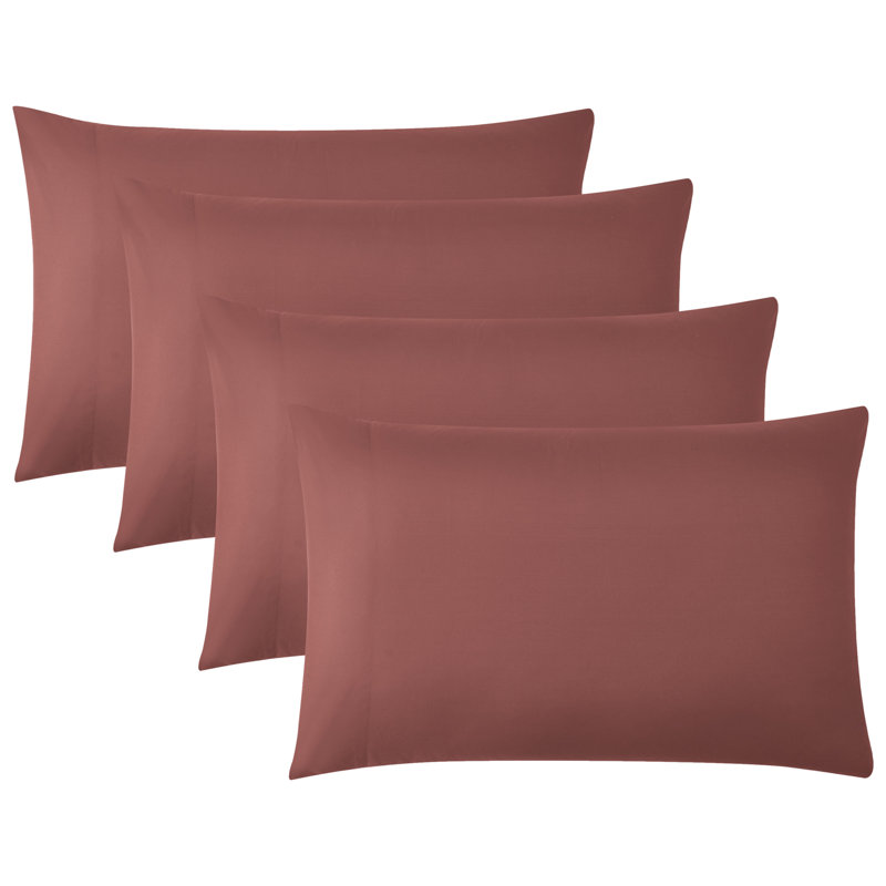 Vilano Springs Easy care Microfiber Four Pillowcases by Southshore Fine Linens, King, Marsala