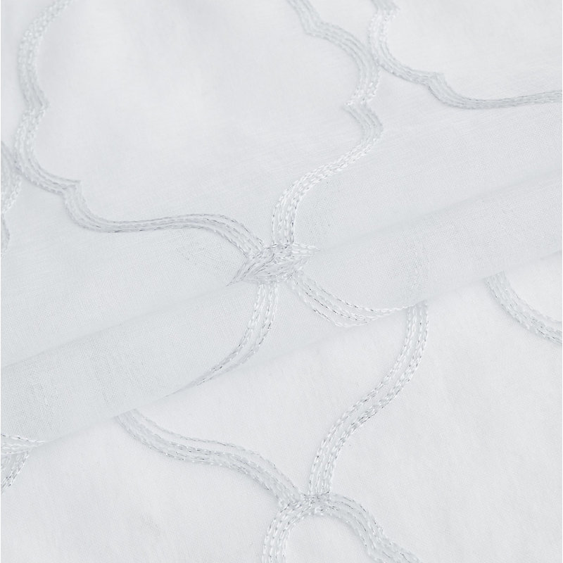 Panneaux de rideaux géométriques semi-transparents, Argent