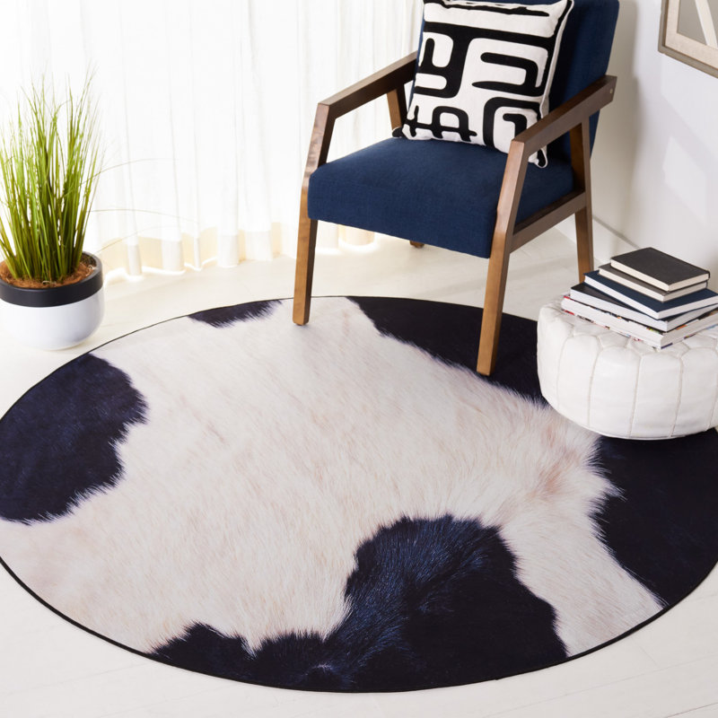 Tapis à imprimé animal Ayriana Performance, Rond 6 pi