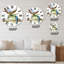 Deux granges, hirondelles, horloge murale-93601752