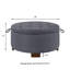 Repose-pieds rond avec couvercle réversible - Repose-pieds rembourré Boucle-696903065