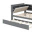 Practical Platform Bed With Pull Out Trundle Shelving Units And Storage Headboard-69405695