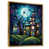 Toile avec cadre flottant or