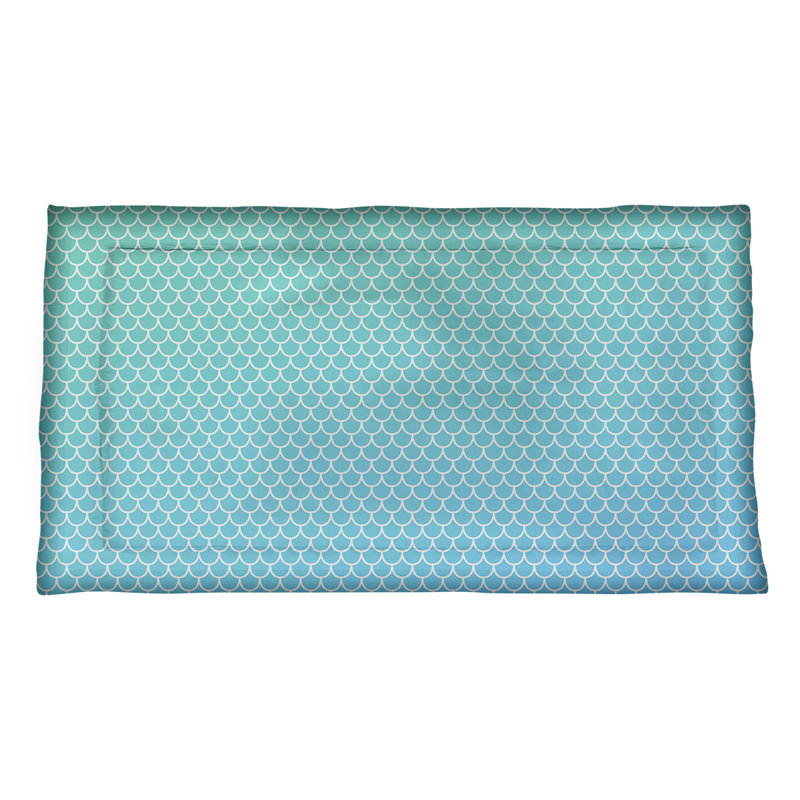 Taie décorative Katelyn Elizabeth, Microfibre, Simple standard, Vert / bleu