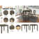 35.5" Square Counter Height Dining Table