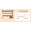 Lit mezzanine pour lit simple avec bureau en forme de L, station de charge, structure de lit mezzanine en métal avec tiroirs et tablettes en tissu, garde-corps de sécurité, aucun sommier tapissier requis, brun
