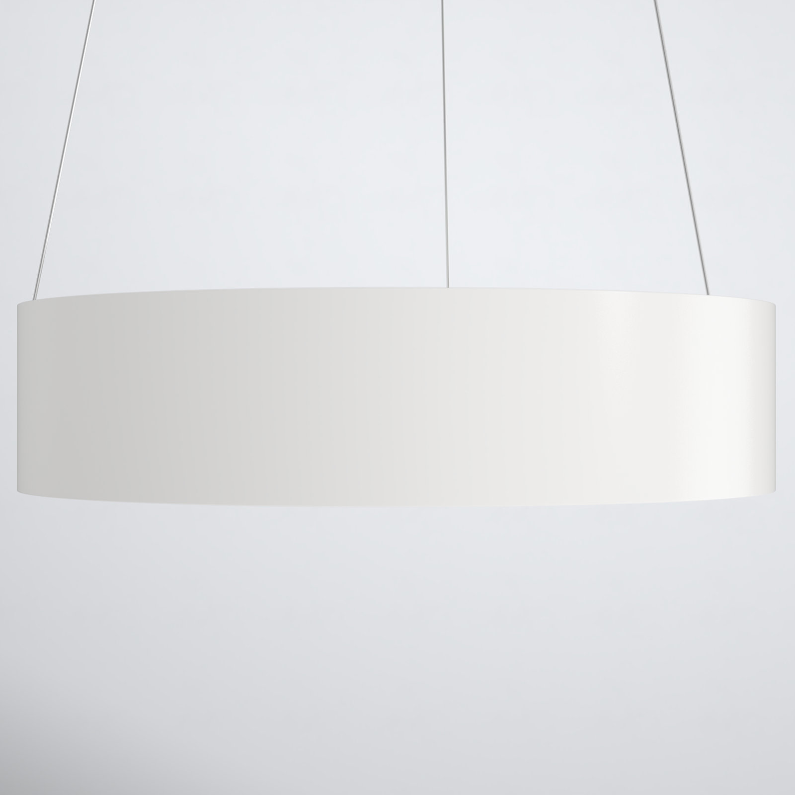 Romain Single Light Acrylic Dimmable LED Pendant, White, 4" H x 18" W x 18" D