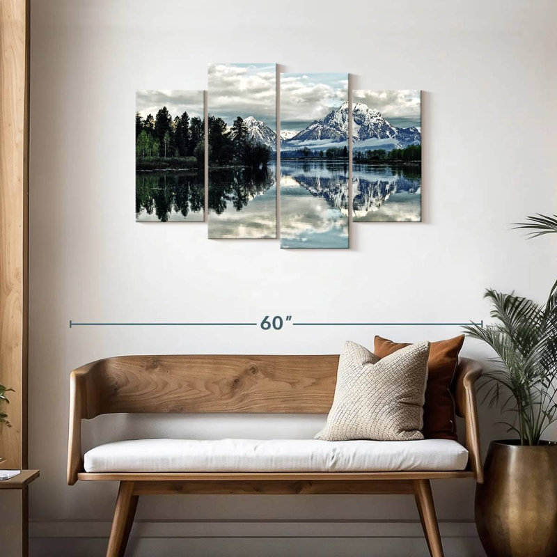 Ensemble 4 pièces Jackson Hole On Canvas, H 27 po x l 43 po x P 1,25 po
