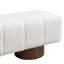 Banc rembourré en blanc Boucle
