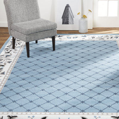 Tapis bleu / ivoire Modena