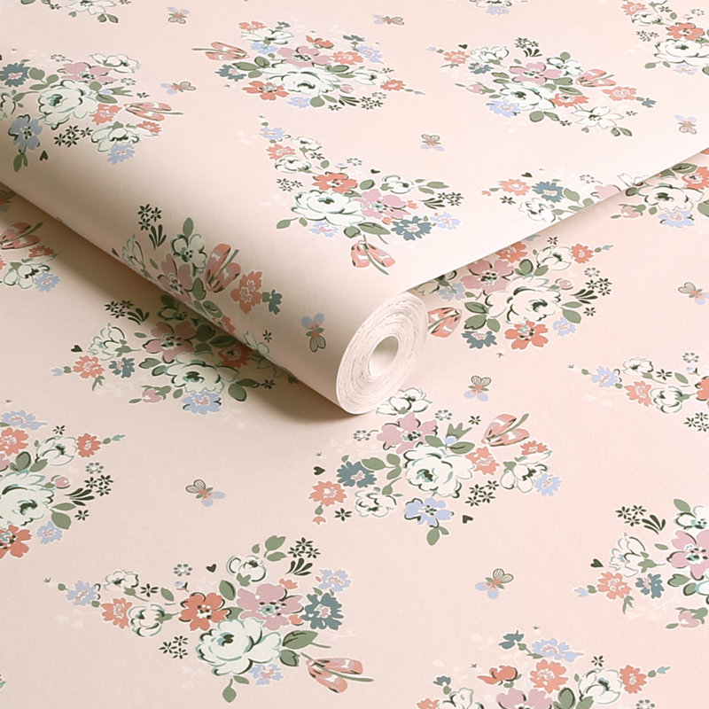 Cath Kidston Clifton Floral Wallpaper, Pink