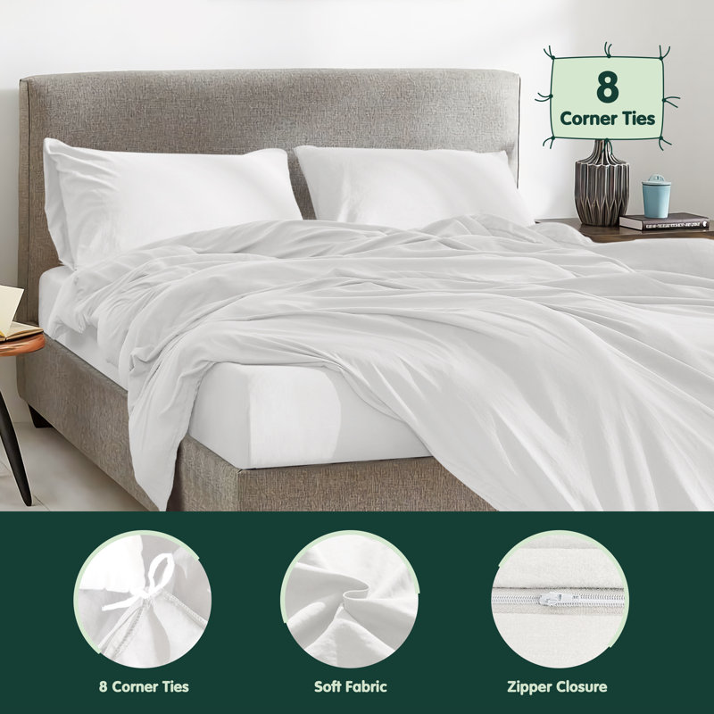 Lockland Extra Softness Premium Microfiber Bedding Set, White