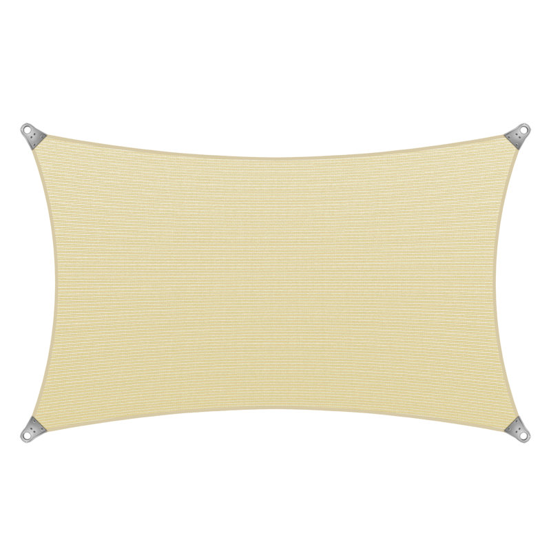 Voile d'ombrage rectangulaire renforcé, Beige, 18 pi x 22 pi
