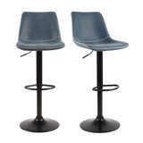 Pu Extra-tall Bar Height Bar Stools Swivel & Adjustable Height With Footrest