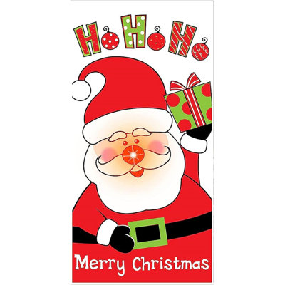 PMU Christmas Santa Light Up Door Cover 30 x 60 1pkg Pkg1