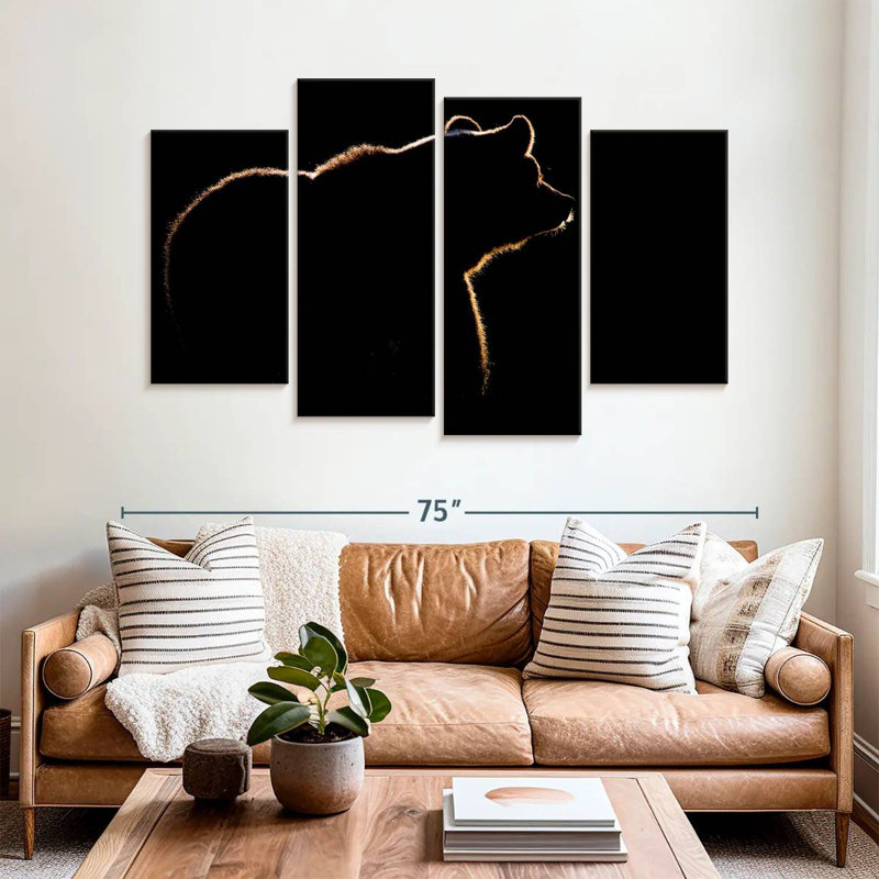 Brampt Bear Silhouette, 42" H x 68" W
