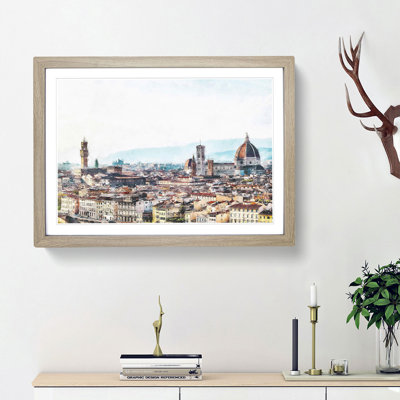 Florence Cathedral & Skyline in Italy - Picture Frame Graphic Art Print