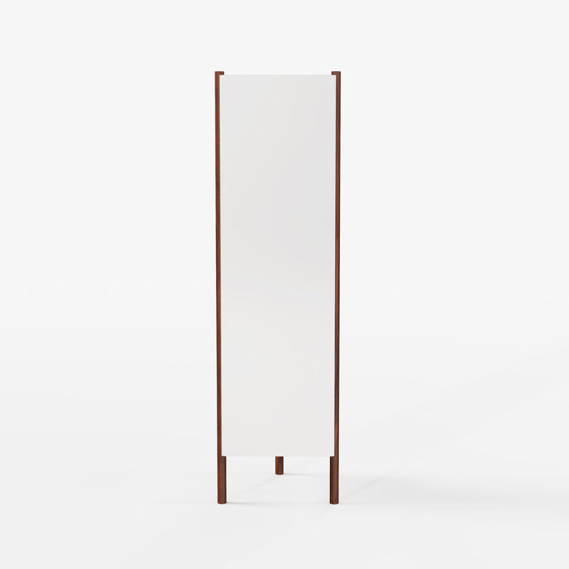 Pala Open Vanity Mirror, Walnut