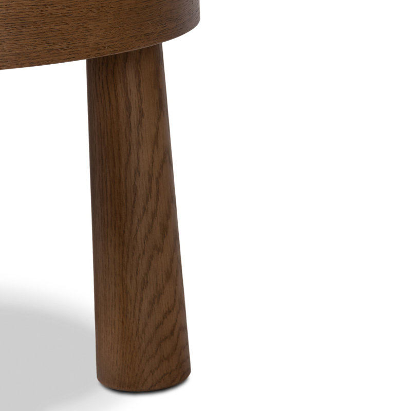Tabouret d'appoint en bois massif Amren, Crypton Wayfarer Sienna, Chêne chaud