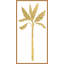 Gold Palm 2' Framed Graphic Art Print on Canvas