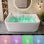 Baignoire tourbillon en acrylique 61 po pour 2 personnes, 16 jets avec chauffage et lumières DEL 61 po