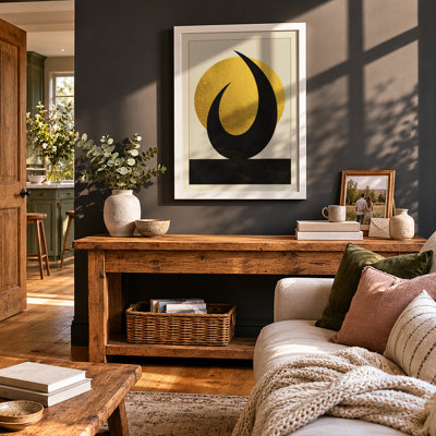 Golden Form Minimalist - Framed Print