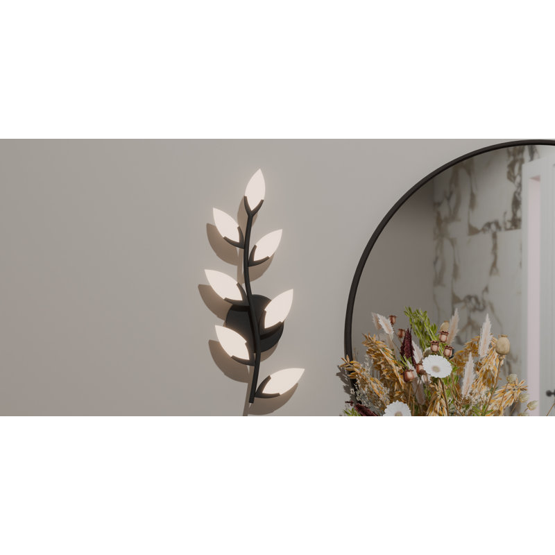 Sahur Integrated LED Matte Black Wall Sconce, Matte Black