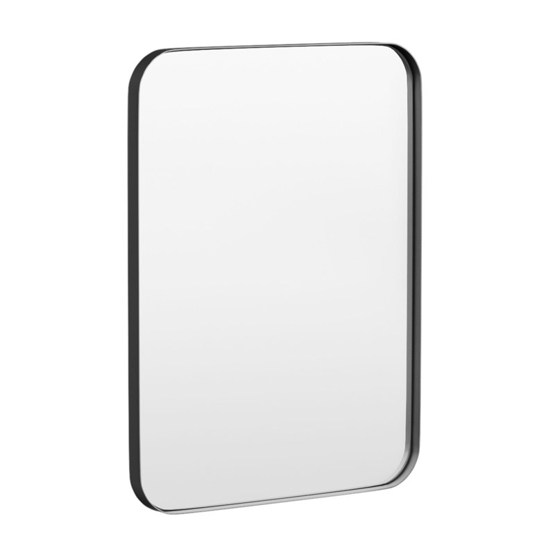 Miroir de salle de bain mural Cozy Design, 32 po x 24 po, Noir, Rectangle