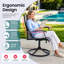 Ensemble de mobilier de patio 7 pièces avec 6 chaises pivotantes en textilène