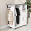 Chariot à repasser compact avec planche à roulettes, armoire polyvalente blanche E1 pour la cuisine et le vestiaire, chambre à coucher élégante et peu encombrante, fabrication