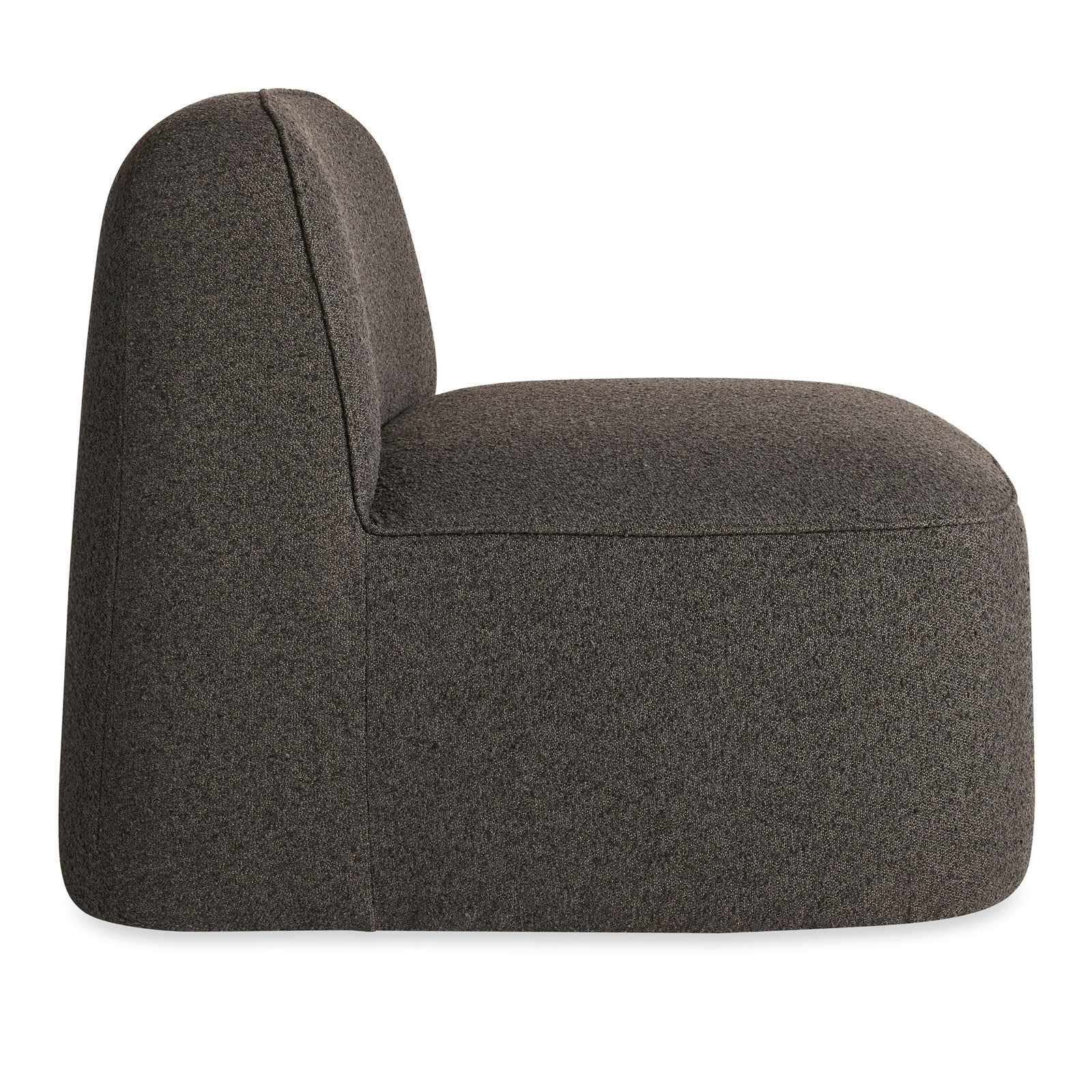 Looksee Upholstered Swivel Side Chair, Kelso Charcoal
