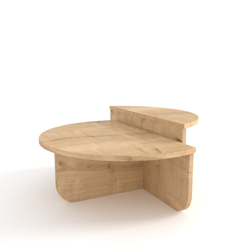 Ensemble de tables basses Alves , Chêne saphir