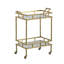 Chariot-bar 23,5 x 13,5 x 30 po, laiton antique