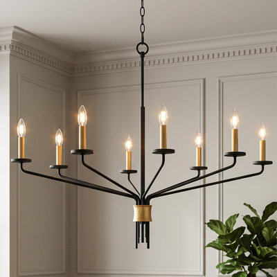 Alexander 8-Light Matte Black Chandelier