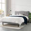 Lit plateforme tapissier Janne, gris classique-939185695