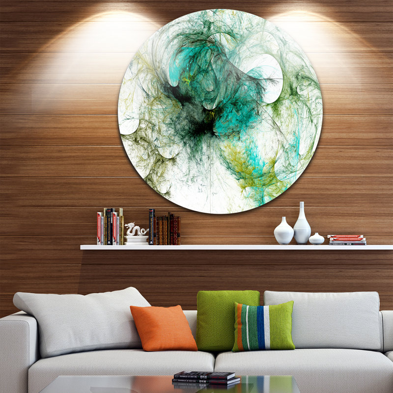 « fractal digital paint pattern », impression sur métal, H 38 po x l 38 po x P 1 po