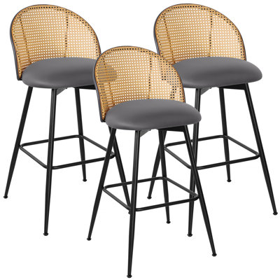 Augustinus Swivel Upholstered Counter & Bar Stool