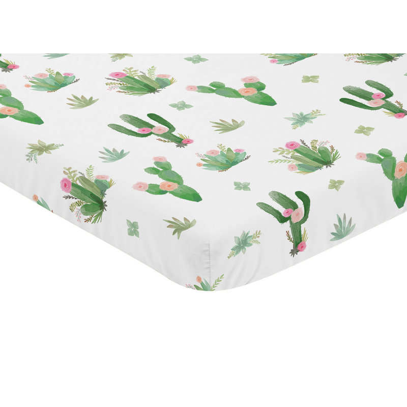 Drap-housse pour lit de bébé Cactus