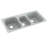 44'' L Triple Bowl Solid Surface Kitchen Sink-38293840-38293842