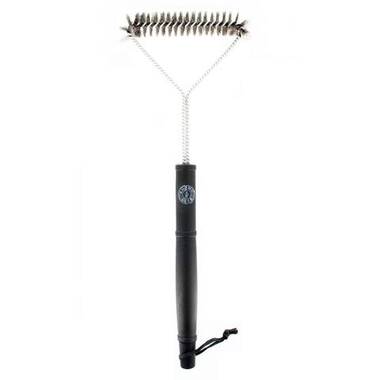 16113-NPF FixtureDisplays 12 BBQ Barbecue Grill Brush with Stainless Steel  Bristles Oven Cleaning Tool 16113